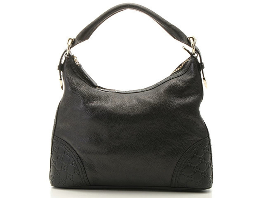 Gucci bag shoulder Gucci Guccissima leather black